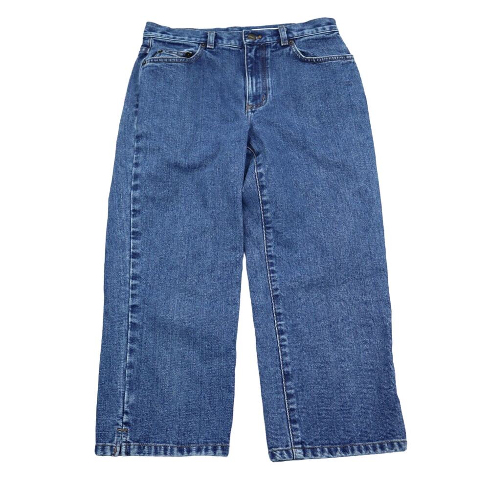 Lauren Jeans Co Pants Womens 4 Blue Straight Leg High Waist Capri Bottoms